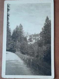 Carte postala, Sinaia, Castelul Peles, perioada interbelica