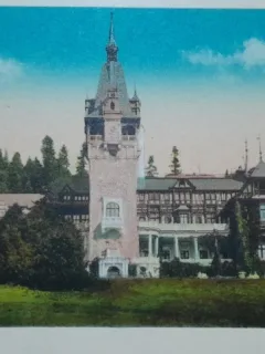 Carte postala, Sinaia, Castelul Peles, perioada interbelica