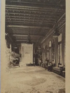 Carte postala, Sinaia, Castelul Peles, sala Mauresc, 1924