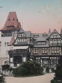 Carte postala, Sinaia, Castelul Pelisor, 1909