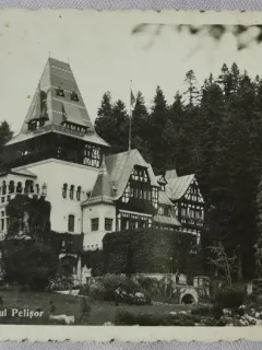 Carte postala, Sinaia, Castelul Pelisor, 1943