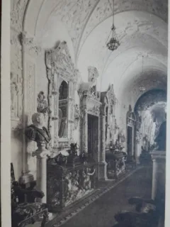 Carte postala, Sinaia, Coridor Castel Peles, perioada interbelica