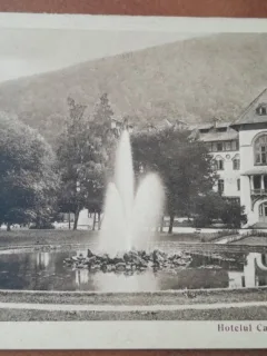 Carte postala, Sinaia, Hotelul Caraiman cu Abuzul, 1935