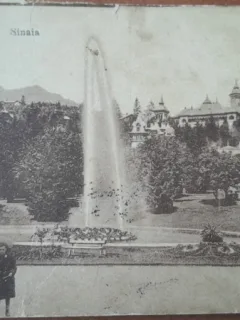 Carte postala, Sinaia, Parcul, 1948