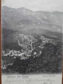 Carte postala, Sinaia, Piscul Cainelui, inceput de secol XX