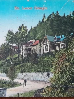 Carte postala, Sinaia, strada Lasca Catargiu, perioada interbelica