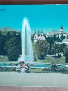 Carte postala, Sinaia Vedere din Parc, perioada interbelica