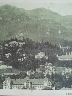 Carte postala, Sinaia, vedere generala, perioada interbelica