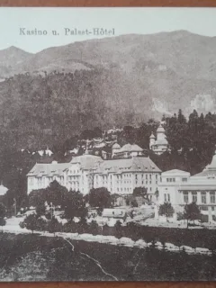 Carte postala, Sineia, Cazinoul si Hotel Palace, 1924