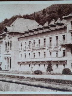 Carte postala, Slanic Moldova Pavilionul Bailor, 1953