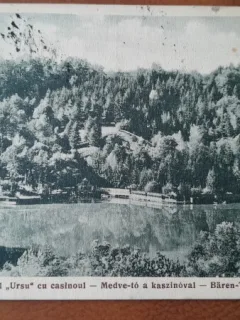Carte postala, Sovata Bai, Lacul Ursu cu Cazinoul, 1937