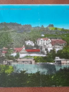 Carte postala, Sovata, Lacul Ursu cu cabinele, 1926