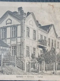 Carte postala, Spitalul din Petrosani, 1923