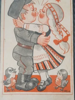 Carte postala straina, perioada interbelica