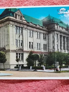 Carte postala, Targu-Mures, liceul Papiu Harian, perioada interbelica