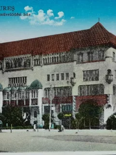 Carte postala, Targu-Mures, Palatul Cultural, perioada interbelica