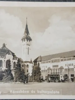 Carte Postala, Targu Mures, Primaria si Palatul Cultirii, perioada interbelica