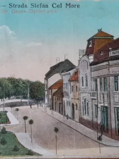 Carte postala, Targu Mures, strada Stefan cel Mare, perioada interbelica