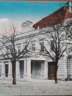 Carte postala, teatrul din Sibiu, perioada interbelica