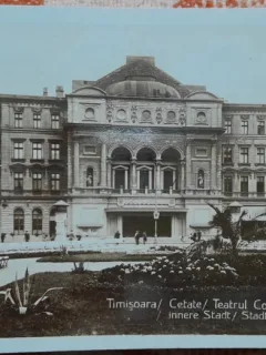 Carte postala, Timisoara, Cetate, Teatrul Comunal, 1929