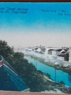 Carte postala, Timisoara, Malul Bega cu parte din Iosefin, perioada interbelica