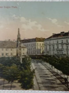 Carte Postala, Timisoara, Piata Printul Eugewn, 1914