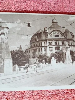 Carte postala, Timisoara podul Decebal, perioada interbelica