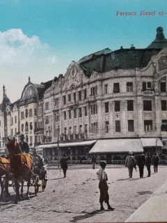 Carte postala, Timisoara strada Franz Josef, perioada interbelica