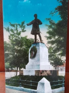 Carte postala, Torokszentmiklos, oras in Ungaria, statuia lui Kossuth, perioada interbelica