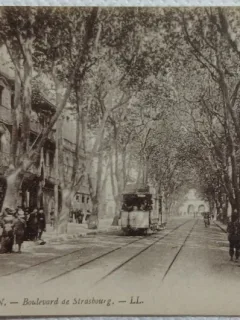 Carte postala, Toulon Bulevard de Strasbourg, perioada interbelica