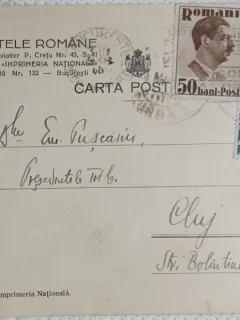Carte Postala, Trimisa de redactia Pandectele Romane, 1938