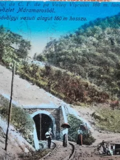 Carte postala, Tunelul de C.F. de pe Valea Viseului, 1924