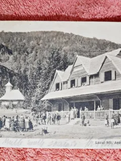 Carte postala, Tusnad, Lacul Sf.Ana, casa de adapost 1929