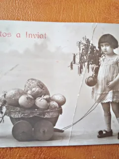 Carte Postala urari de sarbatorile Pascale, perioada interbelica, necirculata