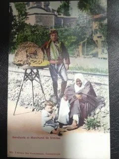 Carte postala vanzatori de covrigi, Constantinopol, color