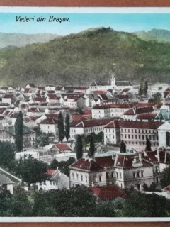 Carte postala, Vedere din Brasov, perioada interbelica