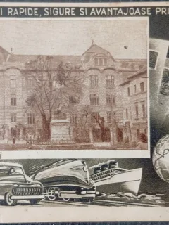 Carte postala, Vedere din Cluj, 1950