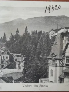 Carte postala, vedere din Sinaia, perioada interbelica