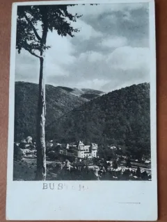 Carte postala, Vedere generala Busteni, 1948