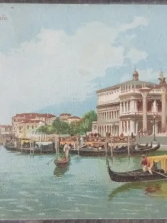 Carte postala, Venetia, debarcaderul, perioada interbelica