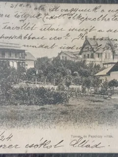 Carte postala, Vilele Tornay și Papolczy din Bucuresti, 1906