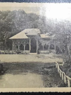 Carte postala, Vulcana Bai, Parcul, 1937