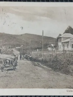 Carte postala, Vulcana Bai, uzina si puturile de iod, 1936