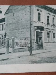 Carte postala, Zalau, liceul roman de stat, 1927