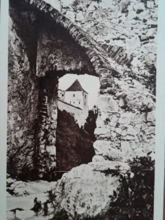 Carte postala, Zidurile Cetatii Rasnov, perioada interbelica