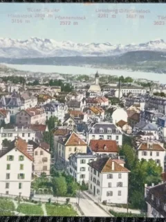 Carte Postala, Zurich, vedere generala, 1928
