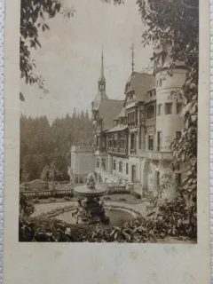 Carte Postala,Sinaia Castelul Peles fatada, perioada interbelica