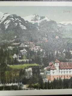 Carte postala,Sinaia, vedere generala, perioada interbelica