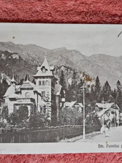 Carte postasla, Sinaia, partea de sus a starzii Furnica, perioada interbelica