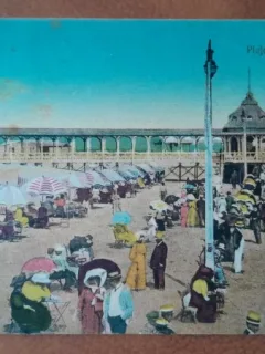 Carte postyala, Plaja de la Mamaia, inceput de secol XX